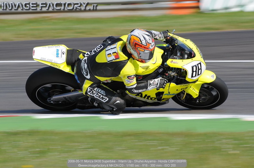 2008-05-11 Monza 0430 Superbike - Warm Up - Shuhei Aoyama - Honda CBR1000RR